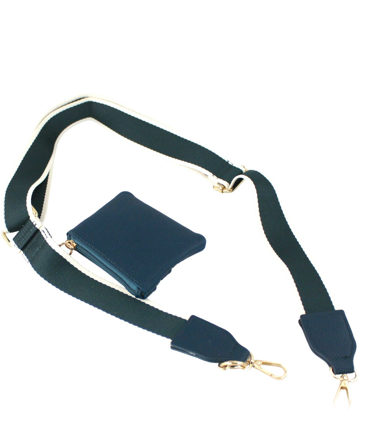 C001 - Stripe Clip & Go Crossbody Strap With Pouch